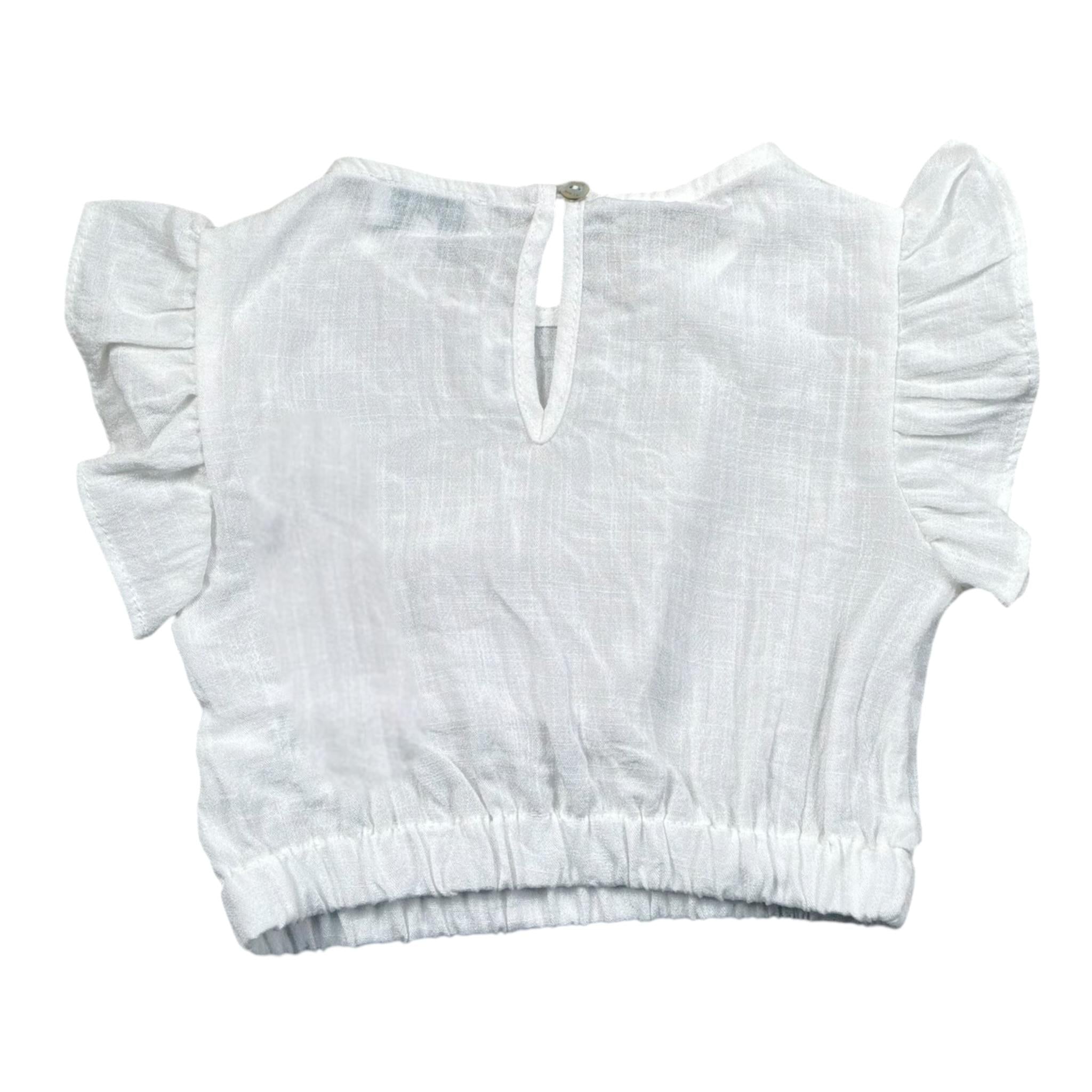 Magil Top Girocollo Tinta Unita per Neonata HN21000N BIANCO MAGIL 