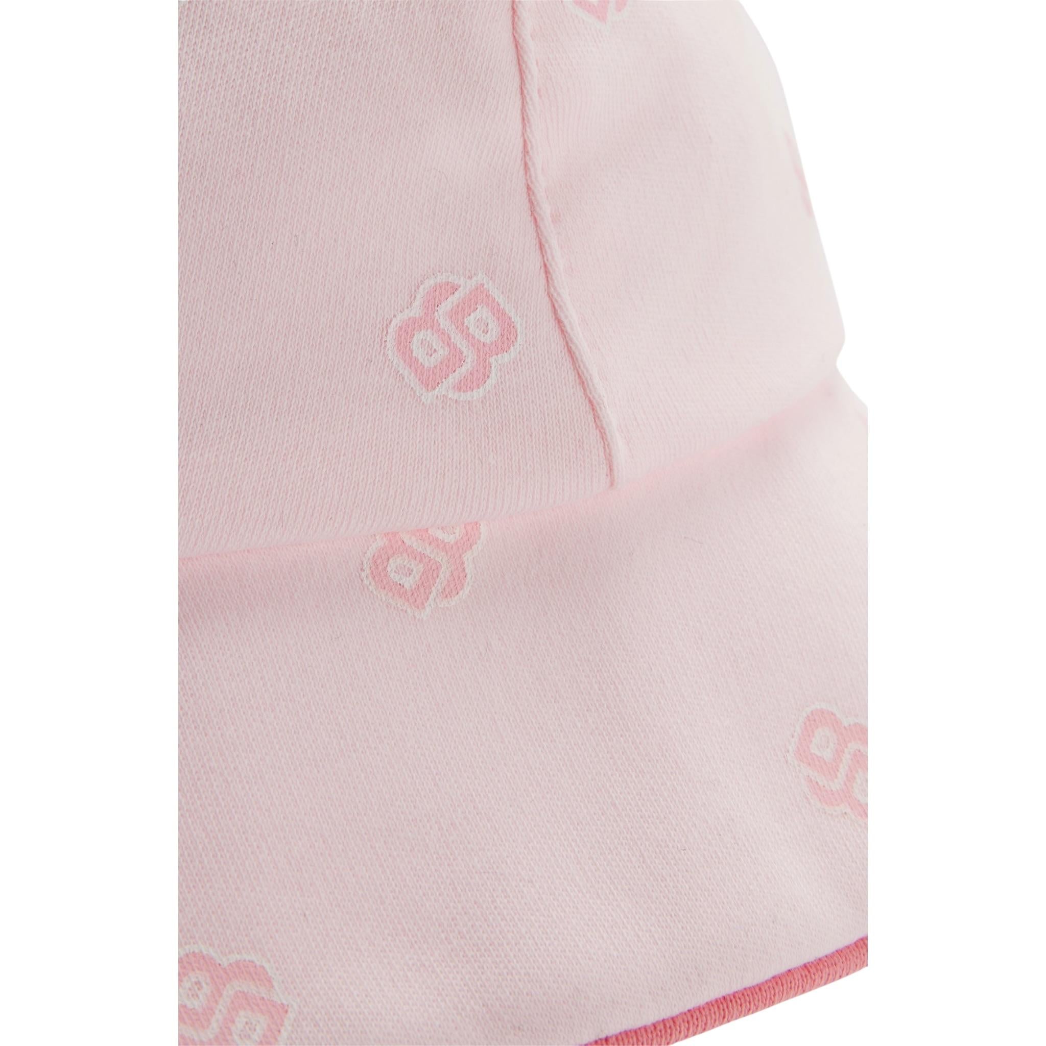 Boss Cappello Tinta Unita con Logo per Neonata J51673 ROSA BOSS 