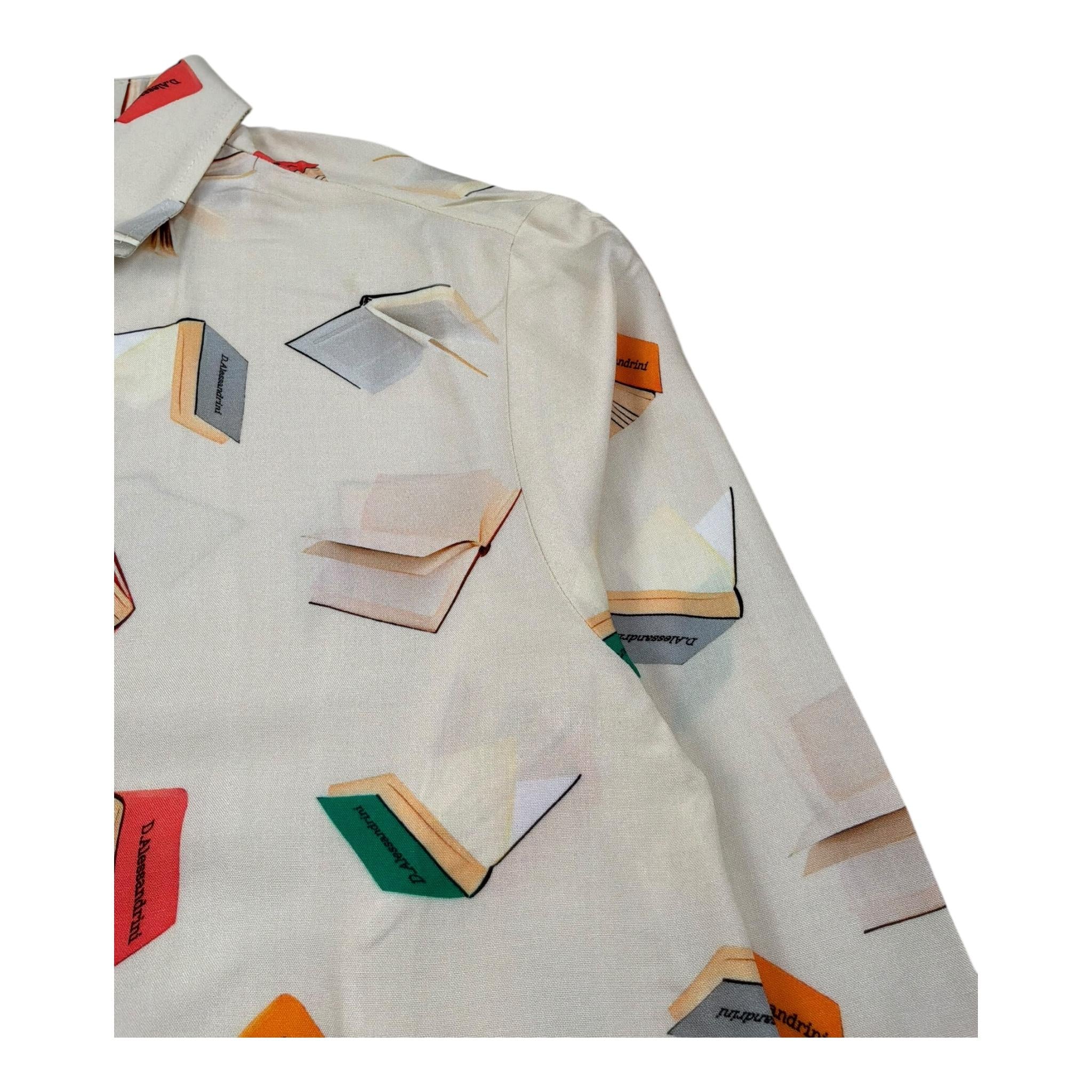 Daniele Alessandrini Camicia Manica Lunga Tinta Unita con Stampe per Bambino 1235C00312 BEIGE DANIELE ALESSANDRINI 