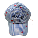 Saint Barth Cappello Modello Berretto con Fantasia A Righe per Bambina 00826L BIANCO SAINT BARTH 