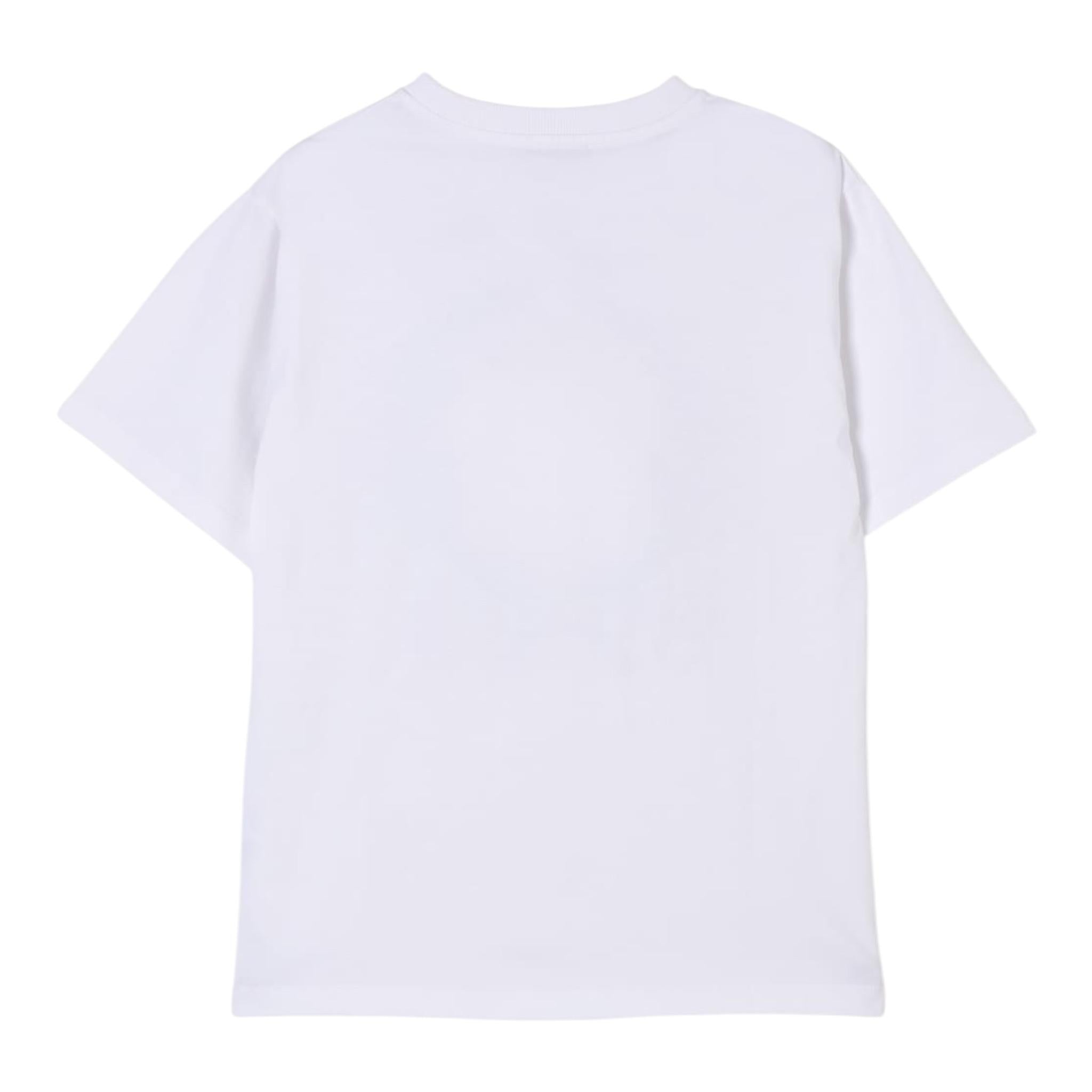 Moschino T-Shirt Tinta Unita con Stampa per Bambina HSM050 BIANCO MOSCHINO 