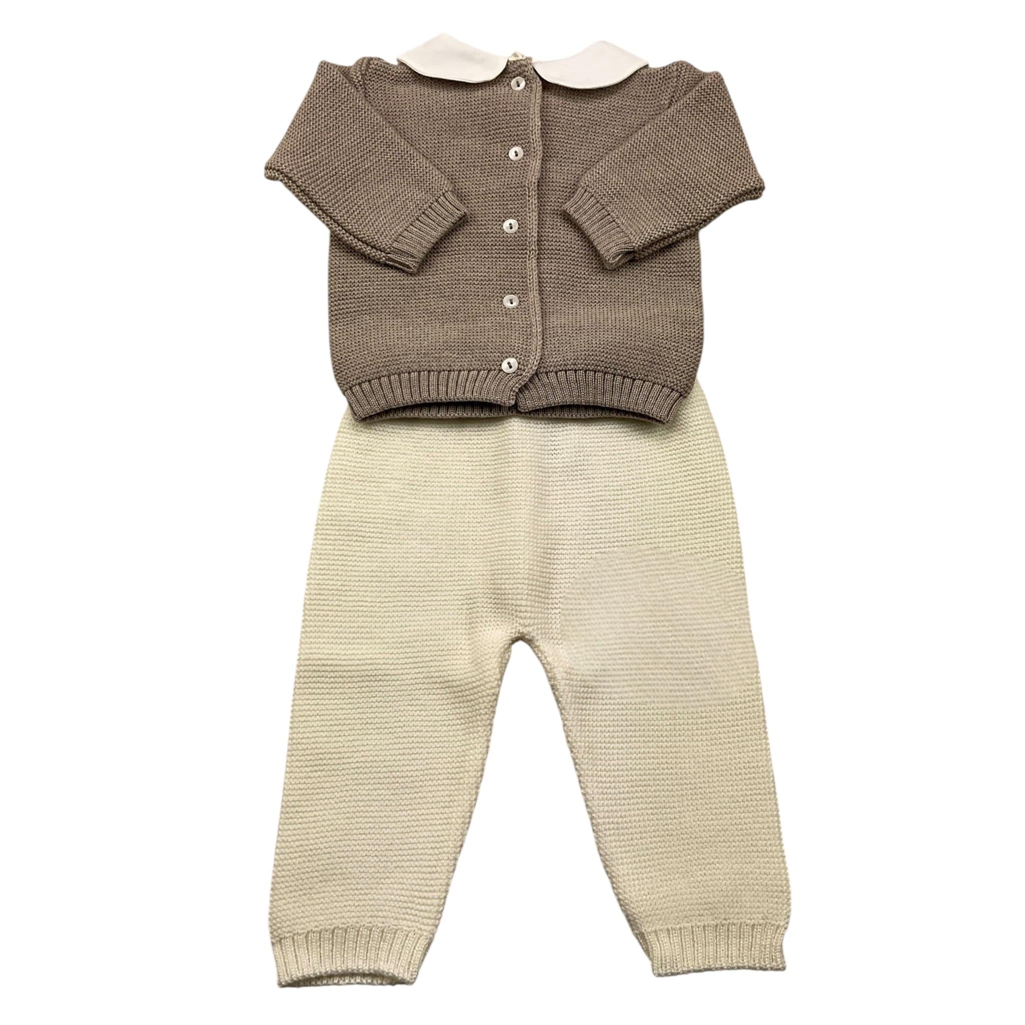 BABY LORD completo3 pezzi maglia-pantalone-babbucce Fango per Neonato 5166 FANGO BABY LORD 