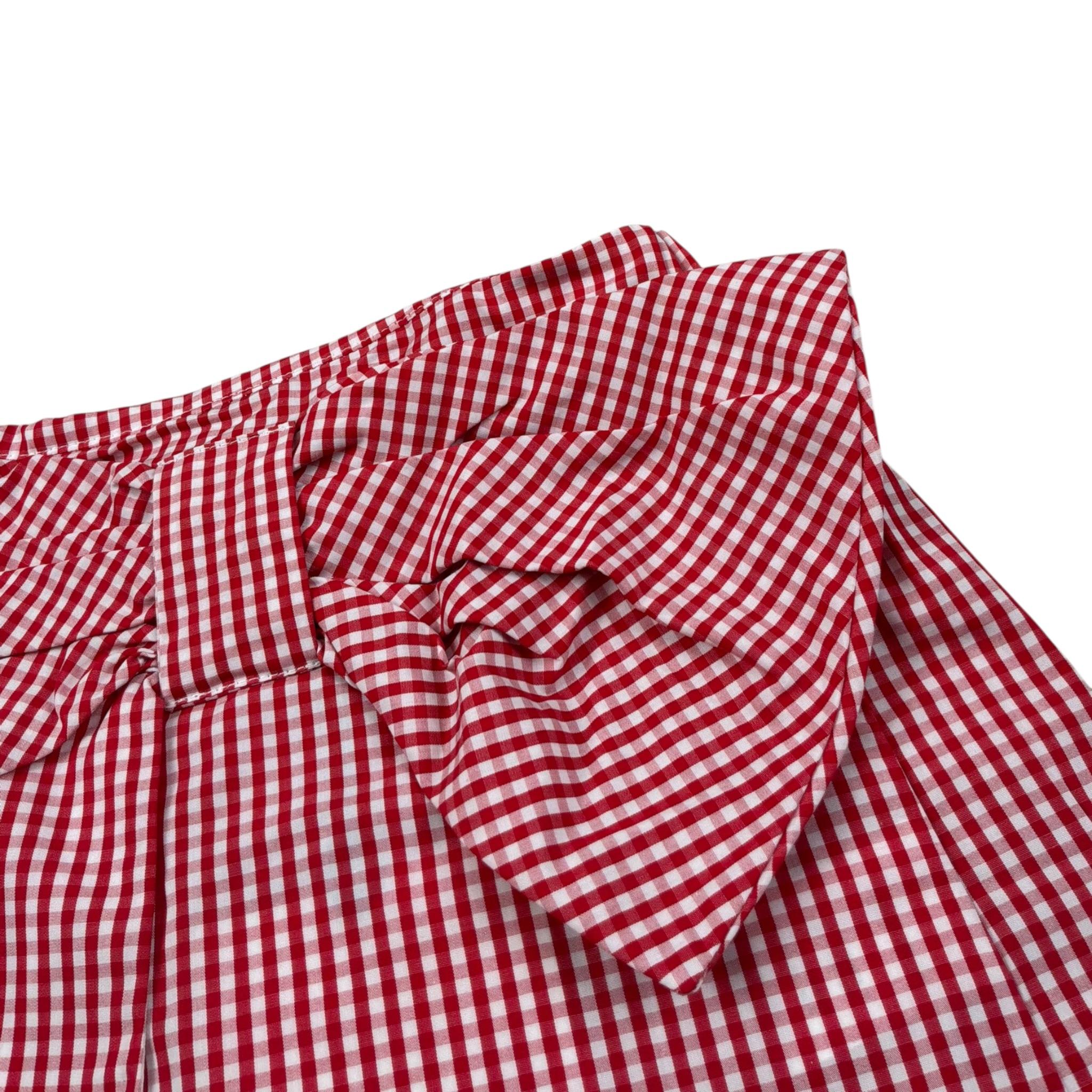 Piccola Ludo Short Tinta Unita con Fantasia A Quadri per Bambina BF9WB051 ROSSO PICCOLA LUDO 