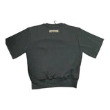 Msgm T-Shirt Girocollo Tinta Unita Con Stampa Logo Grigio Per Bambina