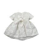 abito cerimnia tinta unita con fiocco H2216 BIANCO BABY A. 