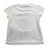 Liu Jo T-Shirt Girocollo Tinta Unita con Stampa E Brillantini per Bambina KA5093J BIANCO LIU JO 