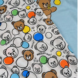 Moschino Set 2 Pezzi Pagliaccetto Bicolore per Neonato MMY07H AZZURRO MOSCHINO 