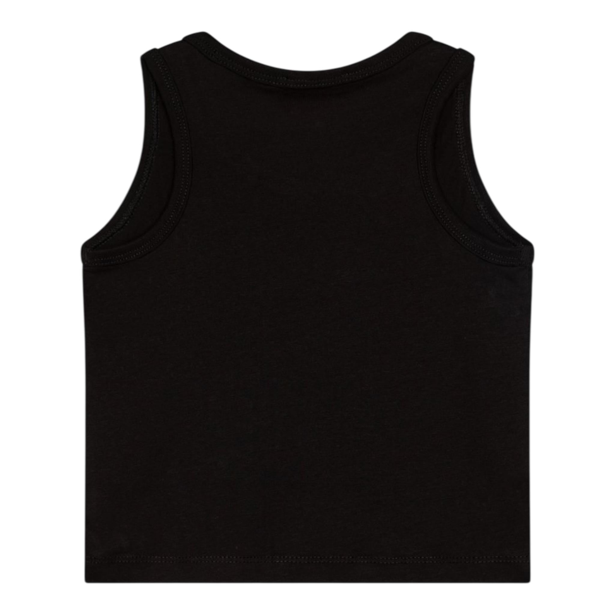 Diesel Canotta tinta unita con Logo Nero per Bambina J02238XX NERO DIESEL 