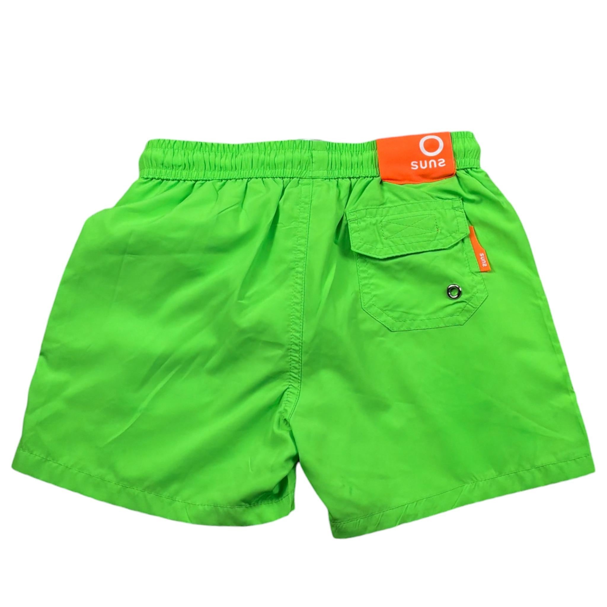 Suns Costume tinta unita con Stampa Verde Fluo per Bambino BXS0130U VERDE FLUO SUNS 
