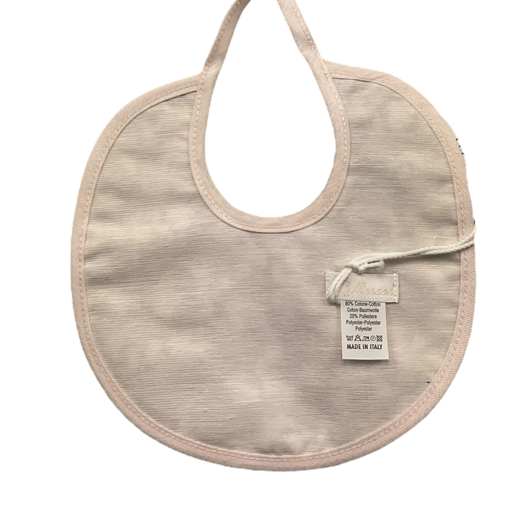 Ninnaoh Bavetta Tinta Unita con Ricami per Neonata E25BA6 ROSA NINNAOH 