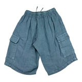 Daniele Alessandrini Einfarbige Bermudashorts mit elastischer Taille Hellblau für Jungen