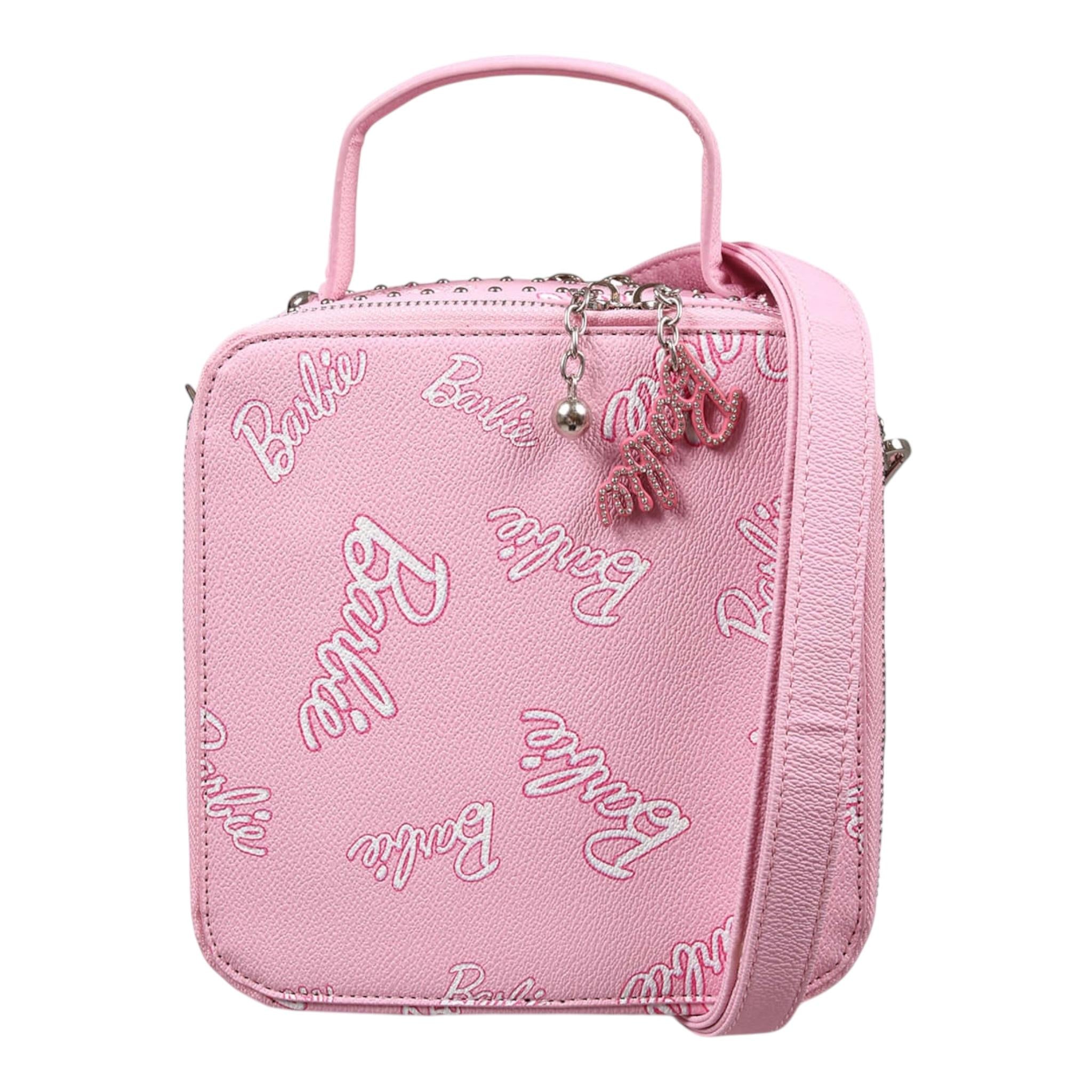 MONNALISA borsa tinta unita con stampa barbie Rosa per Bambina 19D026 ROSA MONNALISA 