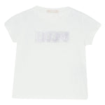 Liu Jo T-Shirt Tinta Unita con Brillantini per Neonata KA5095NXX BIANCO LIU JO 