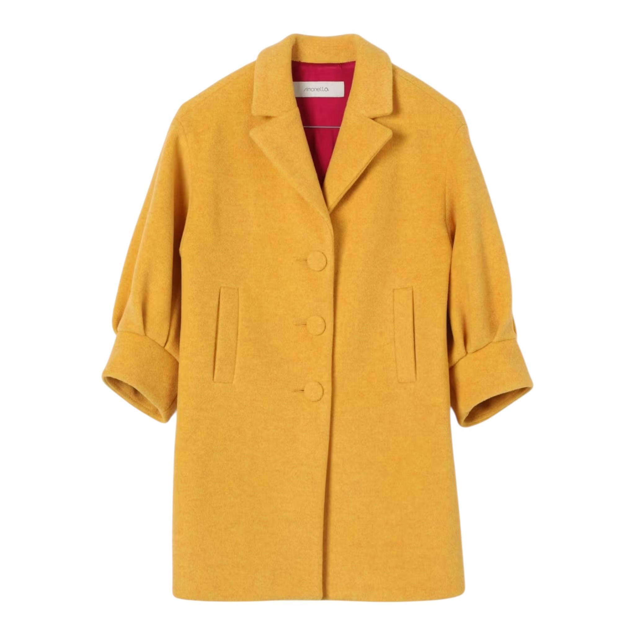 SIMONETTA cappotto tinta unita Senape per Bambina SV2A00X SENAPE SIMONETTA 
