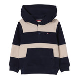 Tommy Hilfiger Felpa Bicolore con Cappuccio per Bambino KB0KB09313 BLU TOMMY HILFIGER 