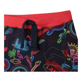 Lanvin Bermuda Tinta Unita Stampa Fantasia Con Elastico In Vita In Contrasto Nero Per Bambino