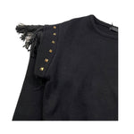 FUN & FUN maglia girocollo tinta unita con frange Nero per Bambina FNJSW15854X NERO FUN & FUN 