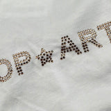 Shopart Top Tinta Unita con Stampa Brillantini per Bambina SAJKS000403 BIANCO SHOPART 