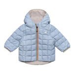 K-WAY giubbino reversibile con zip e cappuccio bicolore Beige/azzurro per Neonato K7132PWOXX BEIGE/AZZURRO K-WAY 