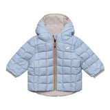 K-WAY giubbino reversibile con zip e cappuccio bicolore Beige/azzurro per Neonato K7132PWOXX BEIGE/AZZURRO K-WAY 