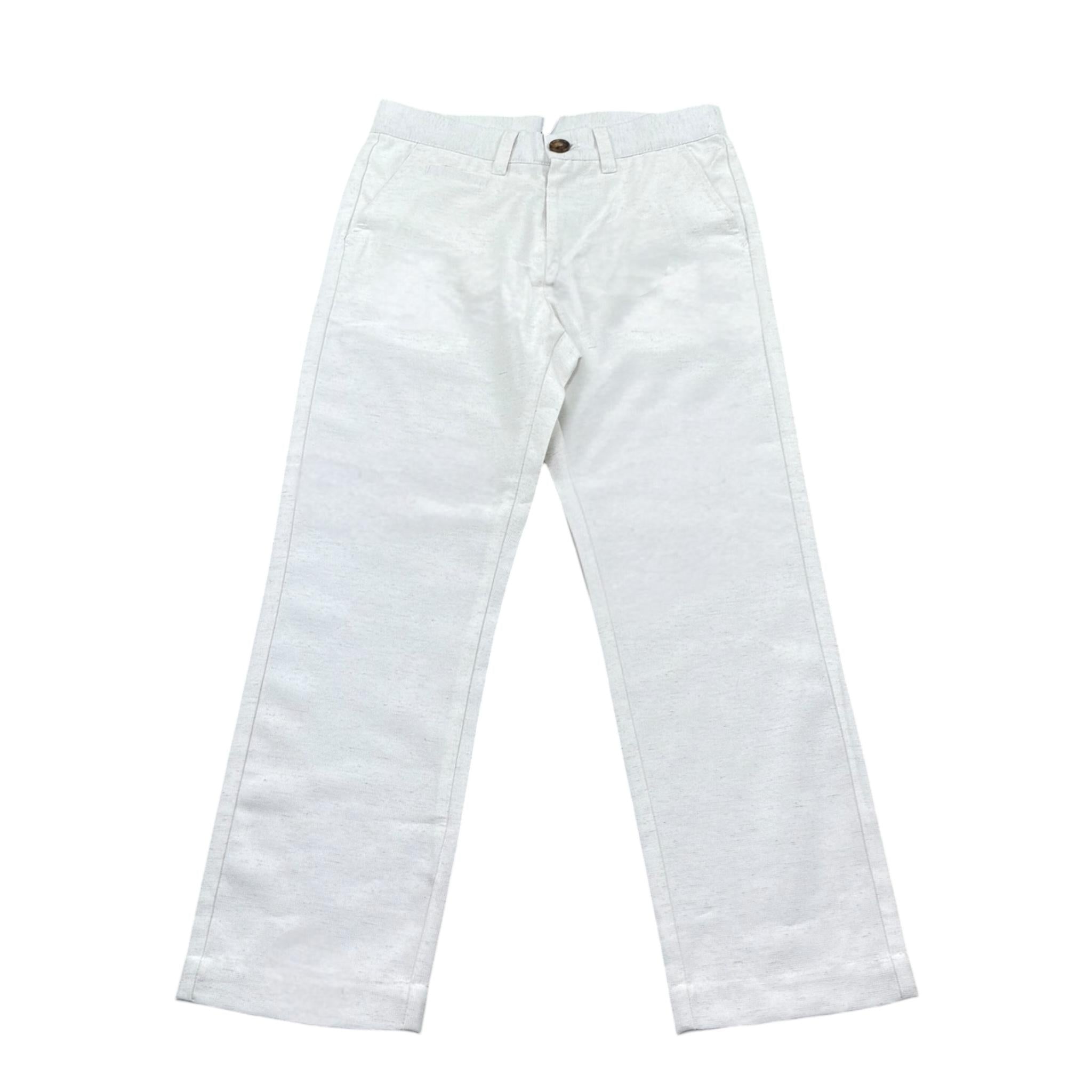 Trussardi Pantalone Tinta Unita con Girovita Regolabile per Bambino TBP26139PA BIANCO TRUSSARDI 
