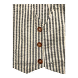 Zhoe & Tobiah Gilet Tinta Unita Con Fantasia A Righe Panna Per Neonato