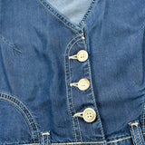 Lu Lu By Miss Grant Gilet In Denim Tinta Unita per Bambina LL3413X BLU LU LU BY MISS GRANT 