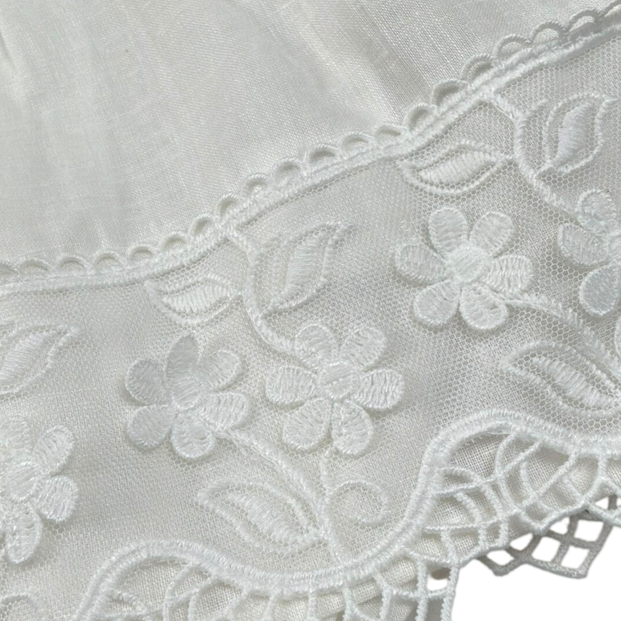 Barcellino Pagliaccetto Tinta Unita con Ricami per Neonata 110601 BIANCO BARCELLINO 