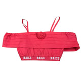 Naice Top Tinta Unita con Stampa per Bambina 20069 SALMONE NAICE 