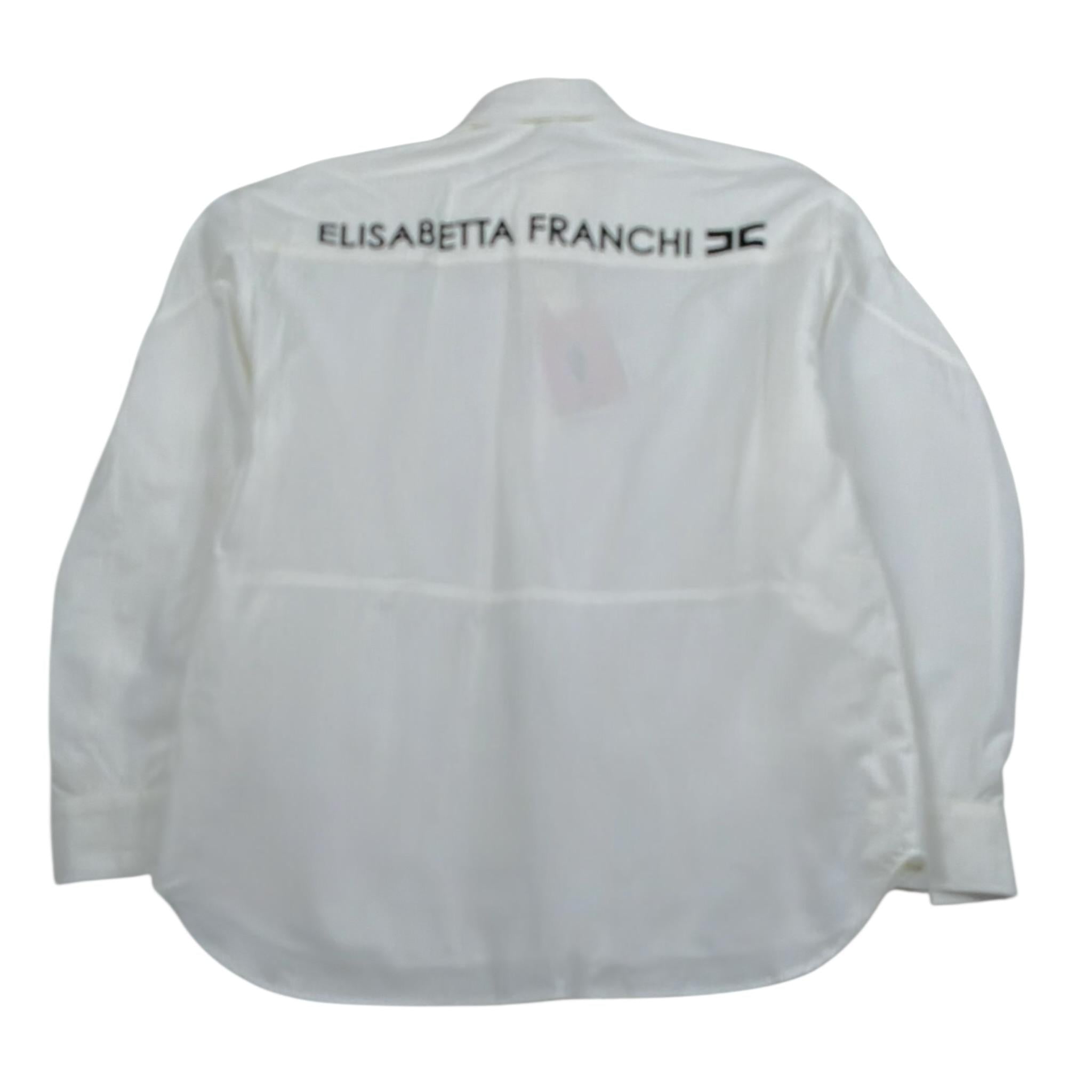 Elisabetta Franchi Camicia Tinta Unita Over per Bambina EFC238 PANNA ELISABETTA FRANCHI 