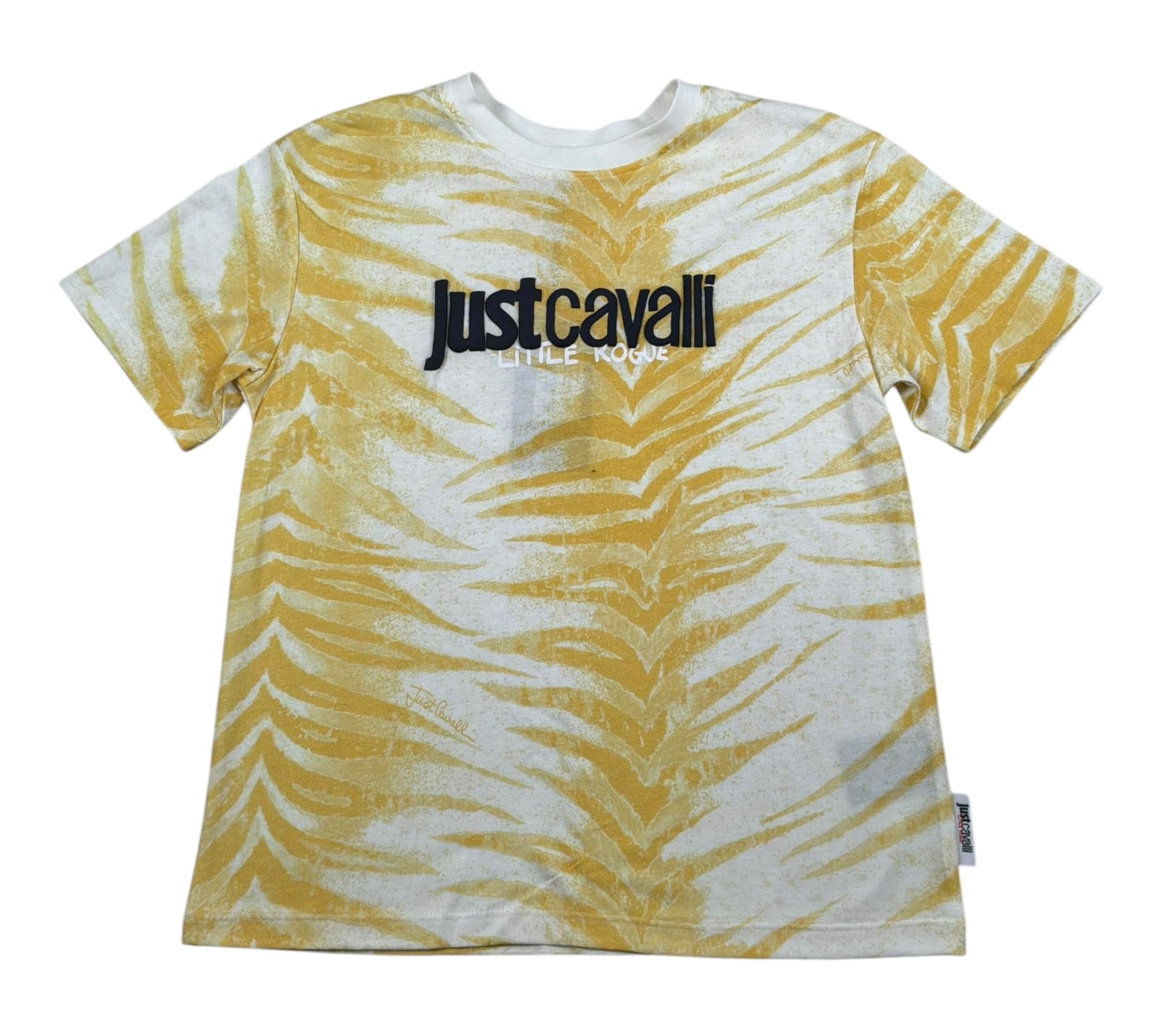 Just Cavalli T-Shirt Girocollo Bicolore Stampa Fantasia  per Bambino JBP26134TS BIANCO/GIALLO JUST CAVALLI 