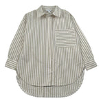 Lu Lu By Miss Grant Camicia Tinta Unita con Fantasia A Righe per Bambina LL3646 BEIGE LU LU BY MISS GRANT 