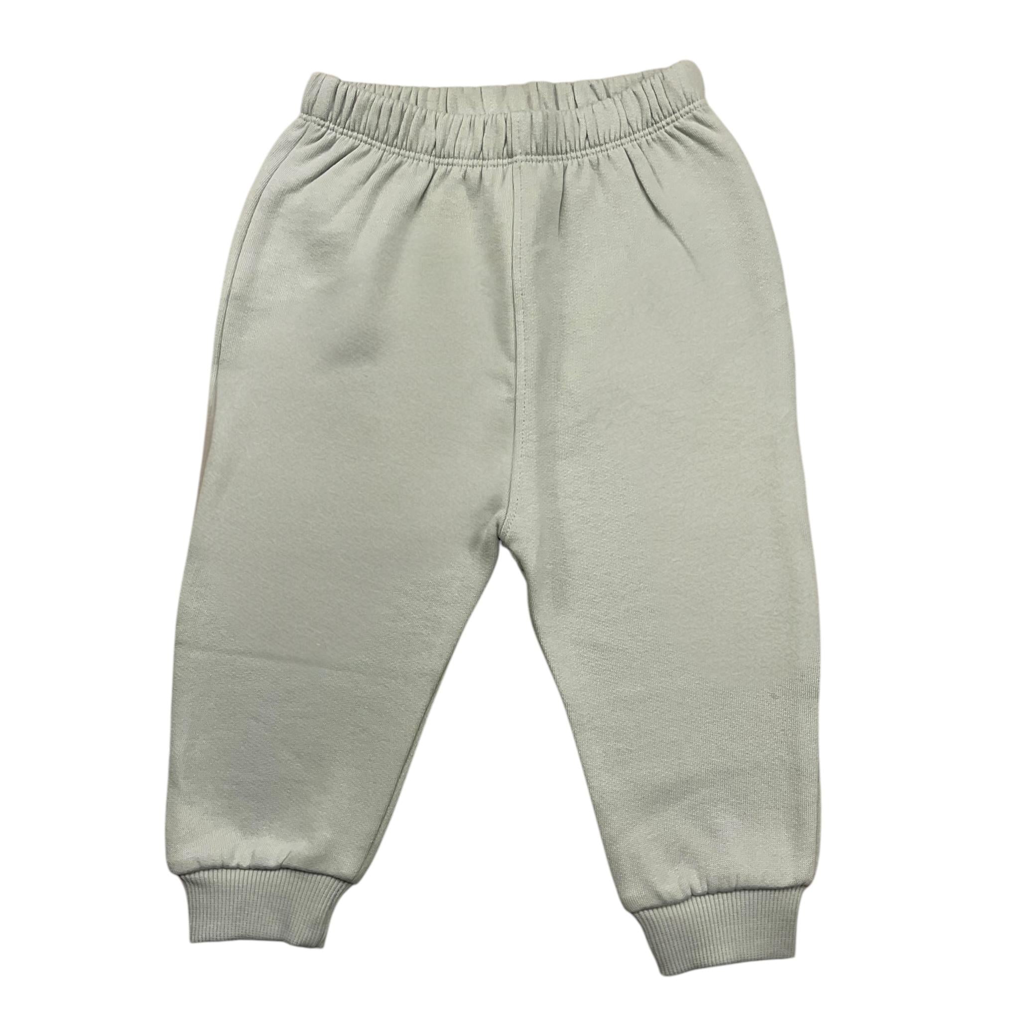 YATSI BABY completo 3pz felpa-shirt-pantalone tinta unita con elastico in vita Verde per Neonato 24433550 VERDE YATSI BABY 