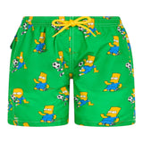 Saint Barth Costume Tinta Unita con Stampa Bart per Bambino BARTSOCCER VERDE SAINT BARTH 