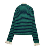 PHILOSOPHY maglioncino fantasia a righe con colletto ricamato Verde per Bambina PFMA043X VERDE PHILOSOPHY 