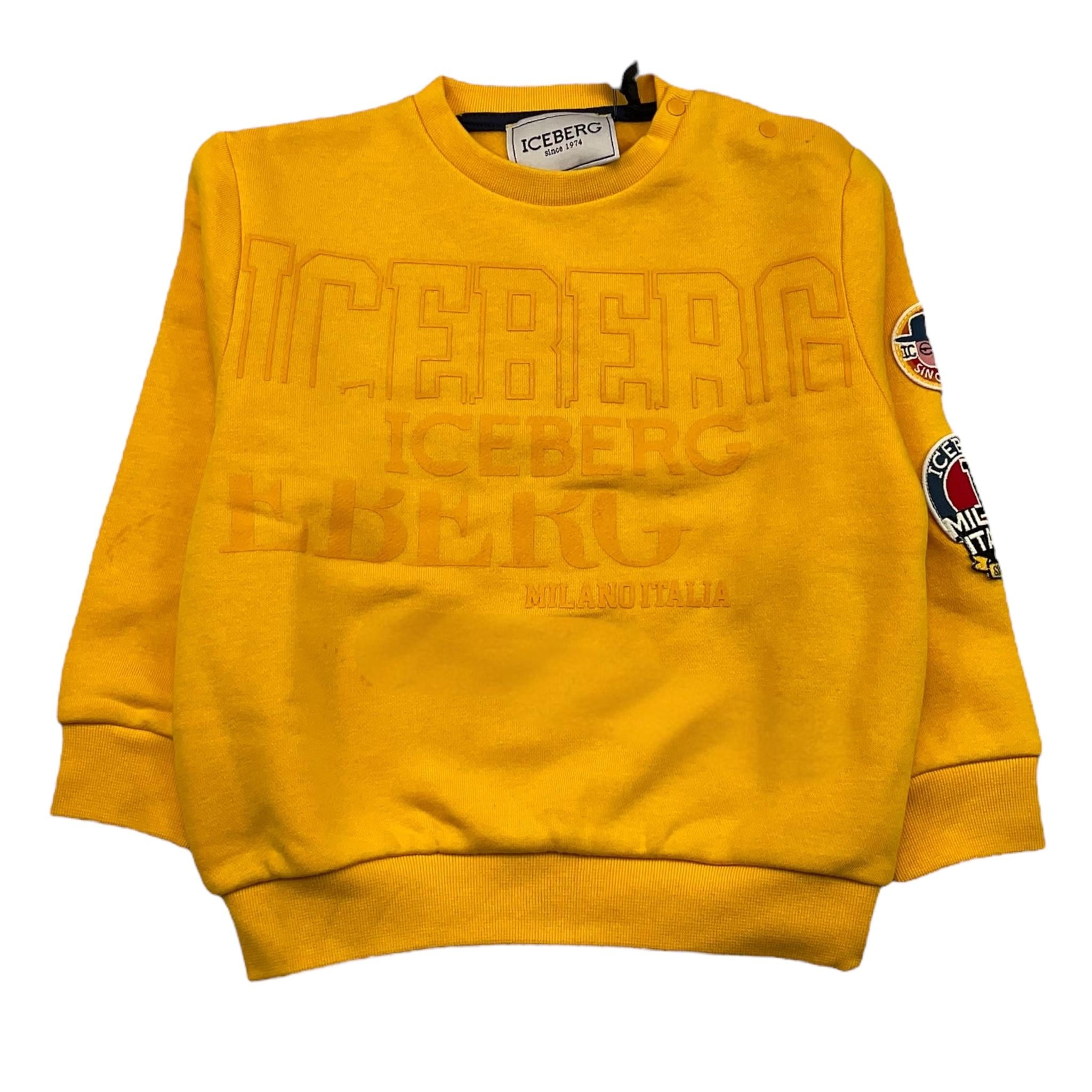 ICEBERG felpa chiusa girocollo tinta unita Giallo per Neonato MFICE5312B GIALLO ICEBERG 