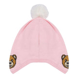 MOSCHINO cappello tinta unita con pon pon Rosa per Bambina MUX04ZA ROSA MOSCHINO 