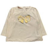 LIU JO shirt girocollo tinta unita con stampa in contrasto Bianco per Neonata KF2194 BIANCO LIU JO 