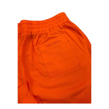 Max&Co. Short Tinta Unita Con Fantasia A Righe E Elastico In Vita Arancione Per Bambina