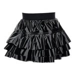 Monnalisa Gonna Tinta Unita In Ecopelle per Bambina 19D704 NERO MONNALISA 