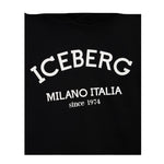 ICEBERG felpa chiusa con cappuccio tinta unita con stampa logo Nero per Bambina MFICE5336JXX NERO ICEBERG 