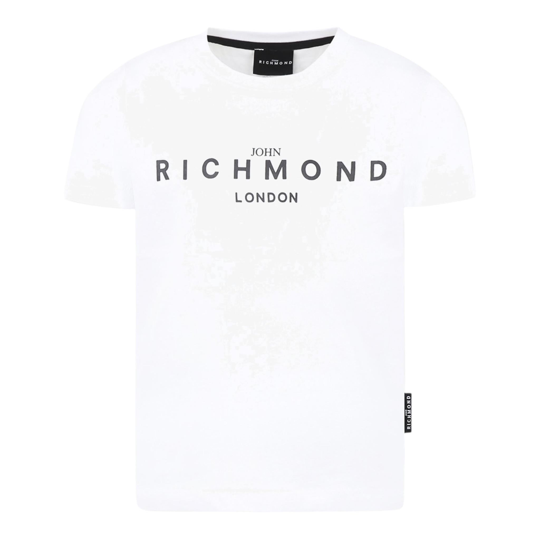 John Richmond T-Shirt Girocollo tinta unita con Stampa Bianco per Bambino RBP25003TSXXX BIANCO JOHN RICHMOND 
