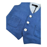 Daniele Alessandrini Gilet Tinta Unita con Bottoni per Bambino 1296B00052 BLU DANIELE ALESSANDRINI 