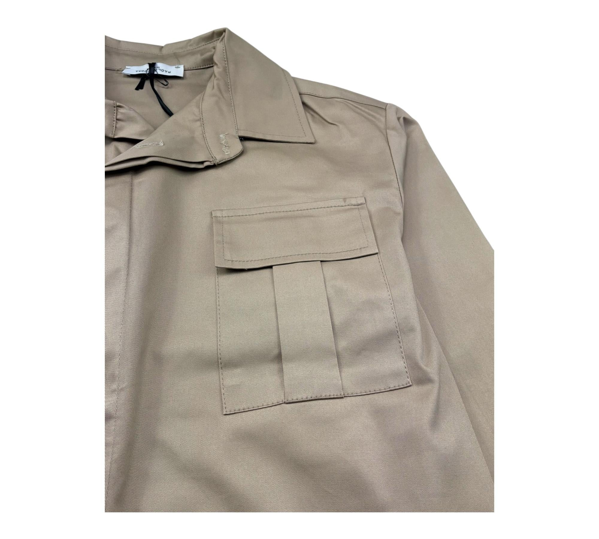 Paolo Pecora Camicia Manica Lunga Tinta Unita per Bambino PP4329 BEIGE PAOLO PECORA 