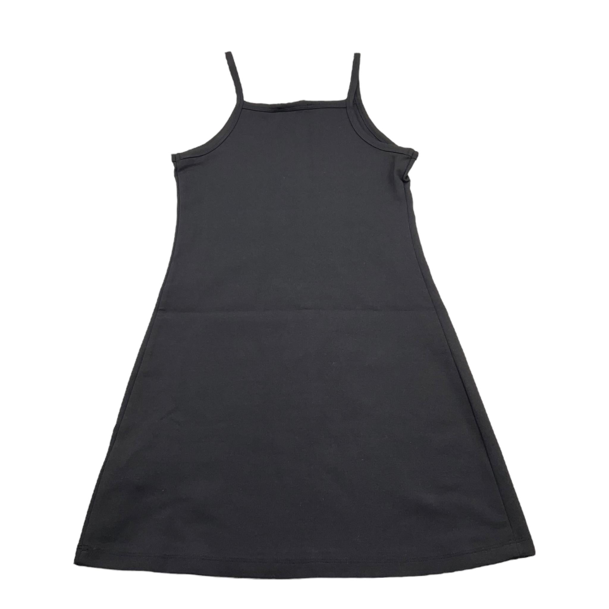 Calvin Klein Abito Tinta Unita A Bretelle con Logo per Bambina IG0IG02909 NERO CALVIN KLEIN 