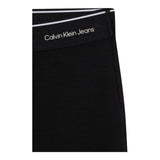 Calvin Klein – Einfarbige Schlaghose mit schwarzem Logo und elastischer Taille für Mädchen