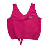 Met Top Tinta Unita con Brillantini per Bambina ME264 FUXIA MET 