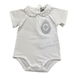 Etro Body Tinta Unita Mezza Manica con Colletto per Neonata GUA521 BIANCO ETRO 