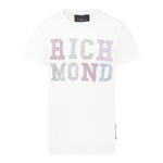John Richmond T-Shirt Tinta Unita con Stampa per Bambina RGP25205TS BIANCO JOHN RICHMOND 