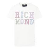 John Richmond T-Shirt Tinta Unita con Stampa per Bambina RGP25205TS BIANCO JOHN RICHMOND 